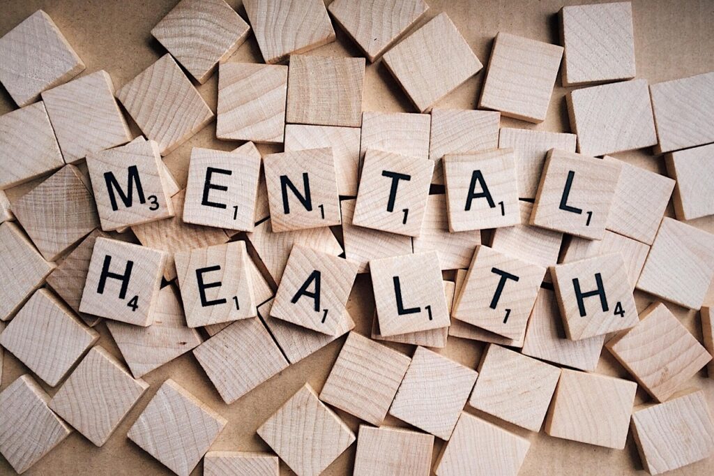미국 정신건강 관리 상징하는 mental health 이미지